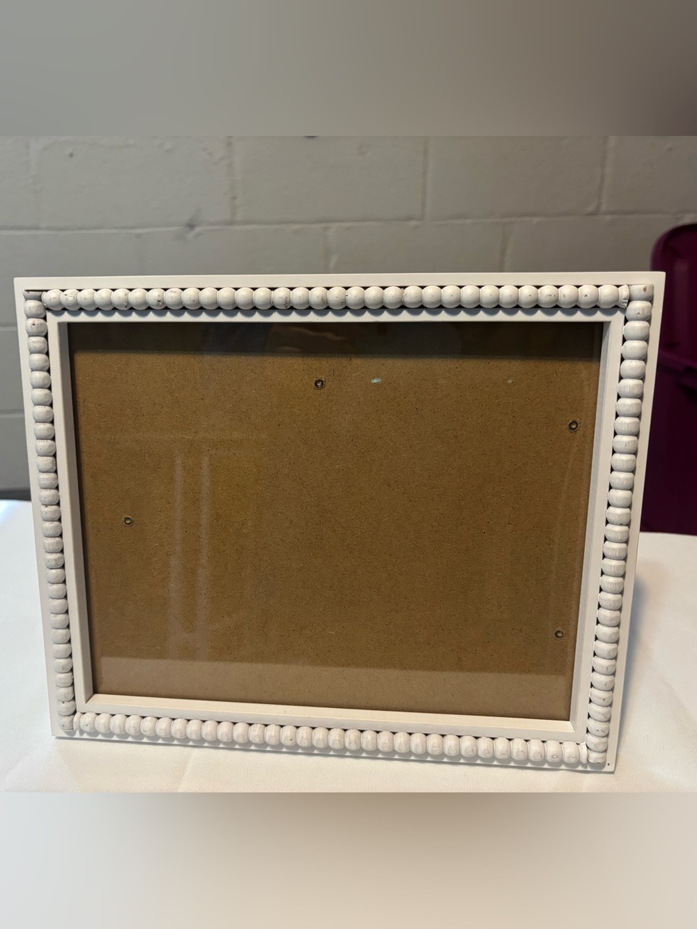 White Beaded Picture Frame - Decorative Home Accent
